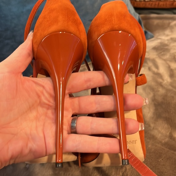 Jimmy Choo open toe buckle pumps sz 41 - Picture 7 of 7